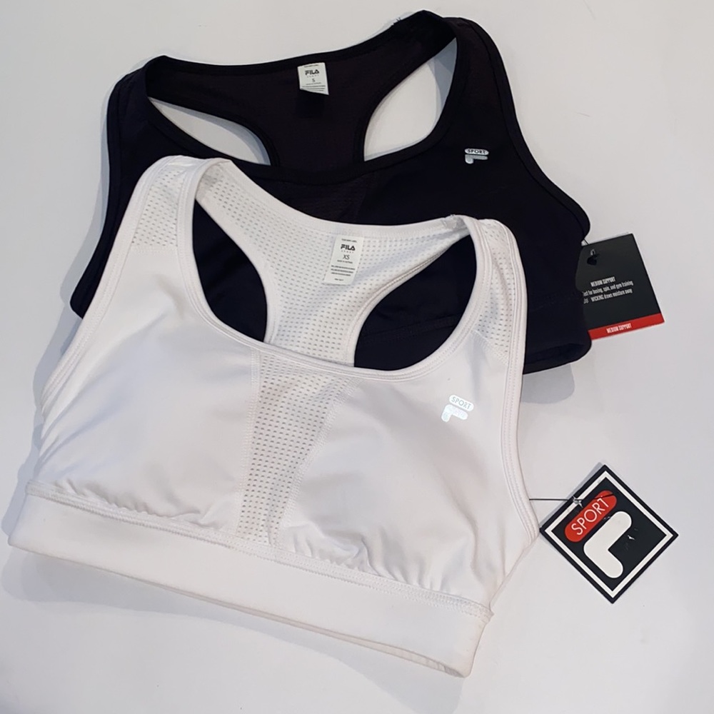 FILA Sports Bra, racerback with a keyhole, lightly padded cups and wire free